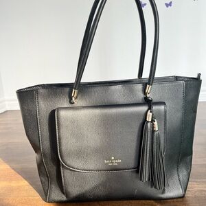 Kate Spade Black Leather Tote